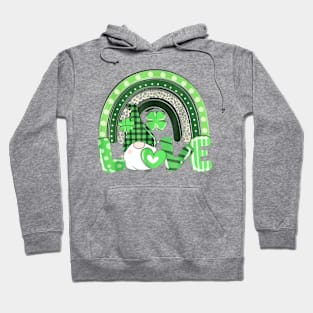 Love Gnome Green Shamrocks  , Love St Patrick's Day Shirt, Cute St Patrick's Day Hoodie